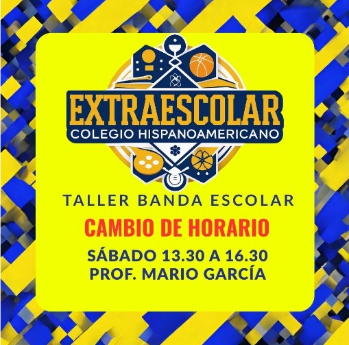 Nuevo Horario Taller de Banda Escolar